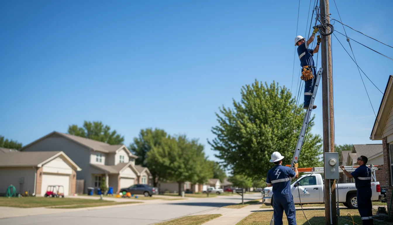 Residential electrician providing installation services in Hunter, AR